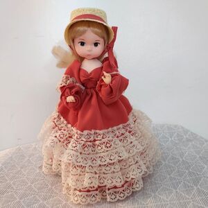 Vintage Bradley Doll 8.5" Korea Prairie Dress Hat Stand